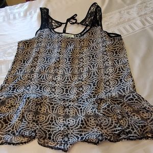 Dream Out Loud Tank with Peplum Bottom  M